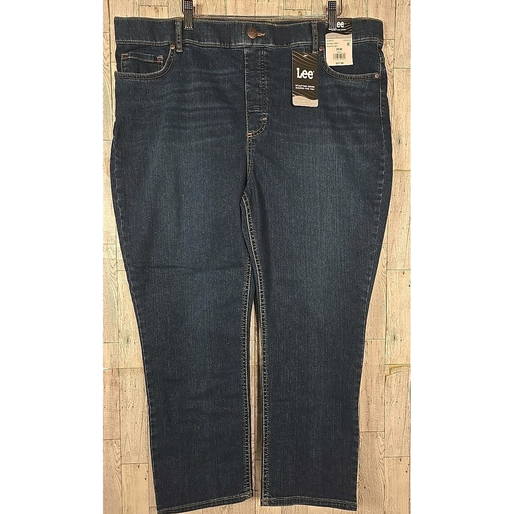 Lee Jeans Cigarette Crop 20 Slim Fit High Rise Sculpting Denim Nightly Set NEW
